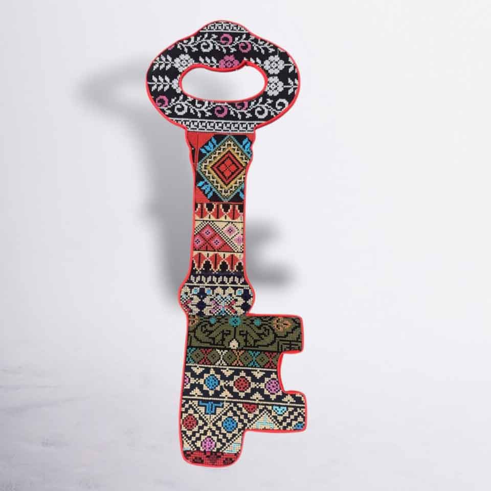 Embroidered key