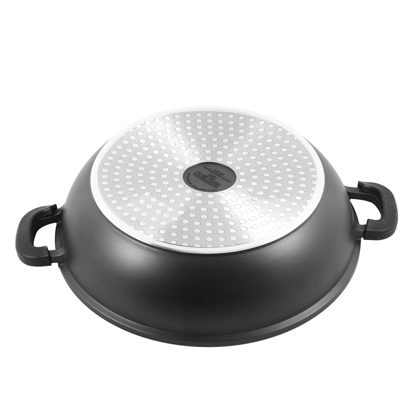 Granite Low Casserole Black  32 cm