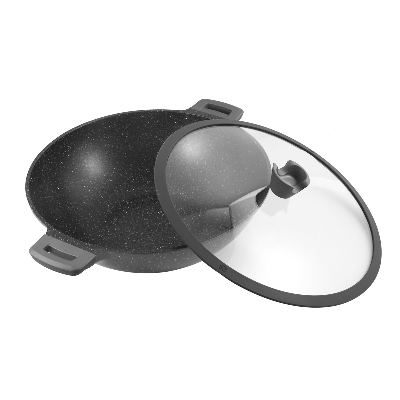 Wok Pan Marble Grey  36 cm
